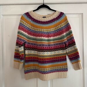 GAP Multicolor Striped Crew Neck Sweater
